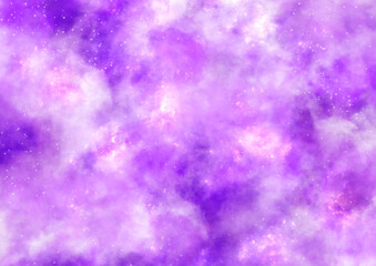 紫のキラキラした美しい宇宙空間