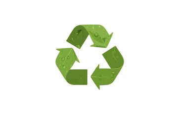 Emblem of Environmental Stewardship: A verdant emblem of recycling, composed of three arrows, symbolizes the continuous loop of environmental preservation and resourcefulness.