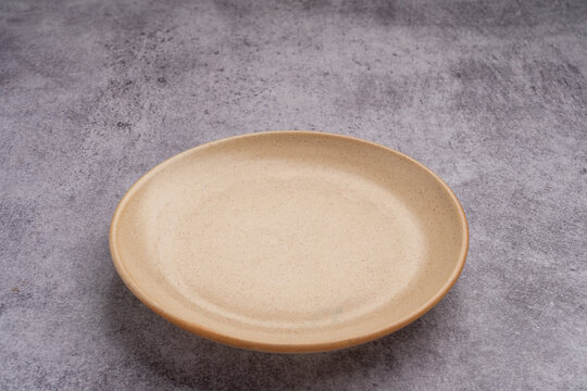 Cream Ceramic Dinner Plate Top View