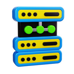 server 3d render icons