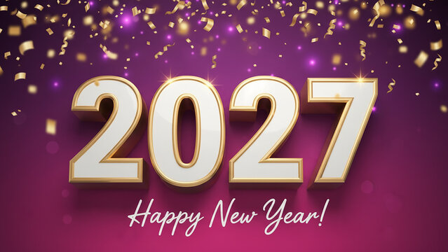 Happy new year 2027 celebration background
