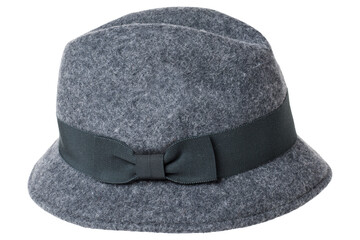 灰色の中折れ帽	

