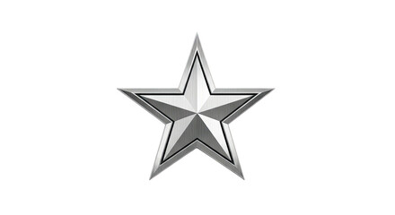 Obraz premium Brushed Metal Five-Pointed Star