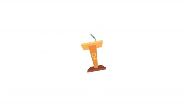 Wooden podium tribune stand rostrum 