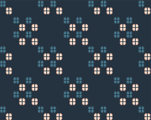 Japanese Rectangle Motif Vector Seamless Pattern