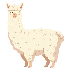 Fototapeta premium Alpaca animal concept illustration perfect for agricultural promotion textile design inspiration wildlife awareness and adorable character visuals