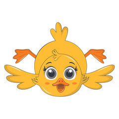 Fototapeta premium Adorable Little Duck Character in Cartoon Design. Isolated Vector Illustration.