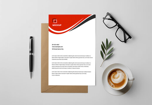 Minimalist Business Letterhead Mockup