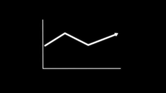 Red colorful downward trend arrow graph on black background symbolizing representing financial and market loss, market decline, business decrease, economic crisis, and negative growth concept.