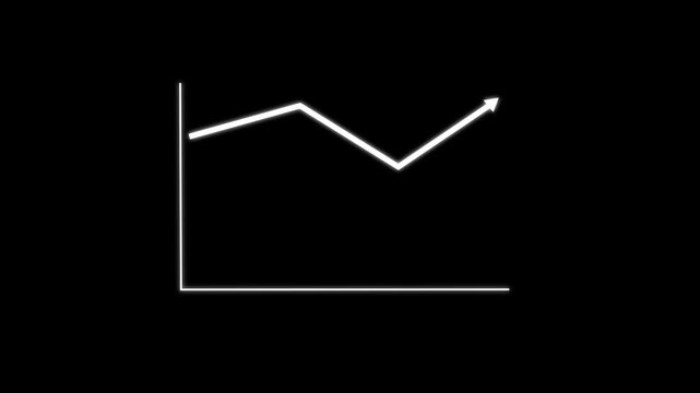 Red colorful downward trend arrow graph on black background symbolizing representing financial and market loss, market decline, business decrease, economic crisis, and negative growth concept.