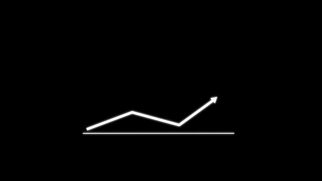Red colorful downward trend arrow graph on black background symbolizing representing financial and market loss, market decline, business decrease, economic crisis, and negative growth concept.