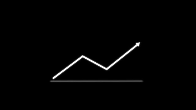 Red colorful downward trend arrow graph on black background symbolizing representing financial and market loss, market decline, business decrease, economic crisis, and negative growth concept.