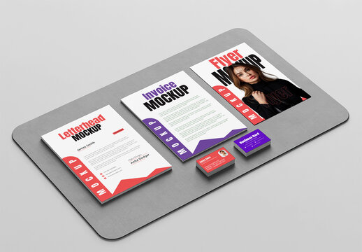 Professional Corporate Brand Identity Stationery Mockup Set