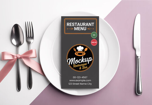 Restaurant Menu Card Mockup