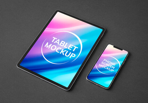 Tablet and Phone Screen Mockup