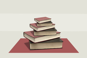 Collage art with a books	