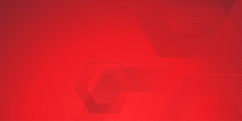 Abstract background with red stoke hexagon. abstract digital hi tech concept background technology. Perfect for showcasing food or for use in kitchen and dining-related design, vector illustration. © Splashes
