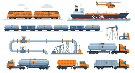 Oil Transport Vehicles and Equipment. © Nazrul
