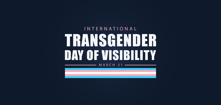 International Transgender Day of Visibility Minimal Badge Design with Flag