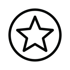 Obraz premium A simple black and white icon featuring a star enclosed in a circle