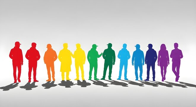 un grupo de personas unidas, diversidad e inclusi&oacute;n