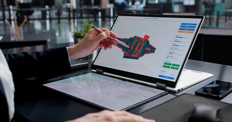 Female Engineer Developing 3D CAD Model