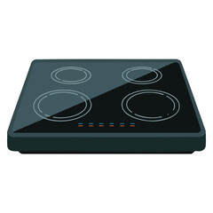 Fototapeta premium Electric stove vector illustration cartoon style kitchen appliance design element suitable for home interior cooking theme or household equipment artwork