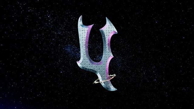 Futuristic Metal Font U