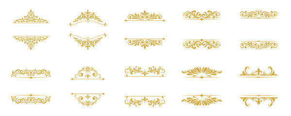 Gold Ornate Flourish Dividers Set