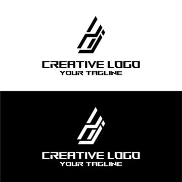 creative letter logo hj design vector