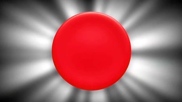 Red Push Button With Bright Light Rays