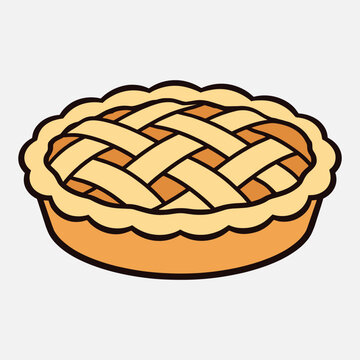 Delicious homemade pie with lattice crust on a plate