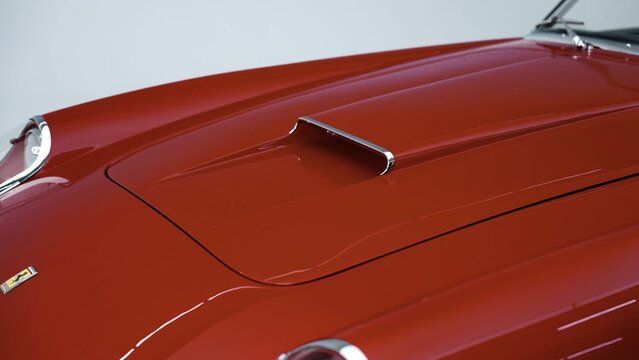 1961 Ferrari 250 GT SWB California Spider, retro, sports car. red vintage car