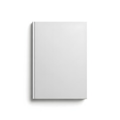 A gray blank book cover with a shadow on a white background transparent background