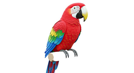 Fototapeta premium Scarlet Macaw Parrot Perched on a Branch