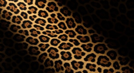 Obraz premium Close up of a leopard print pattern with dramatic lighting.