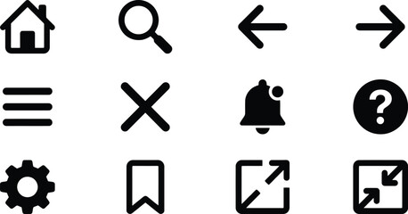 Set of 10 navigation icons vector