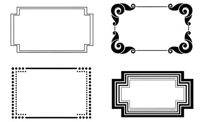 Obraz premium Collection of four unique border designsCollection of four unique border designs