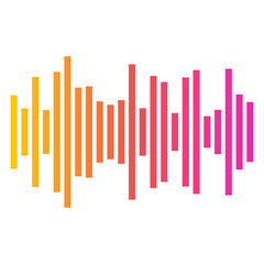 Gradient Audio Equalizer Sound Wave Bars