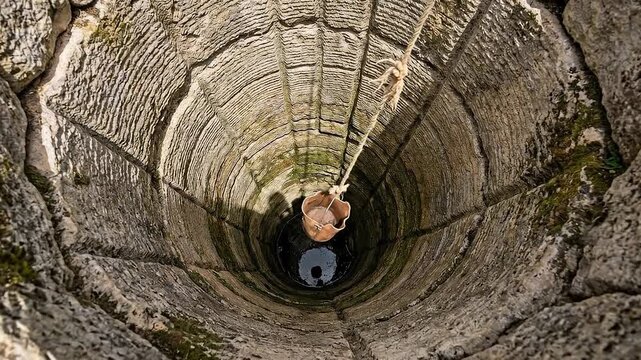 Interior View Looking Down into Ancient Jacob's Well