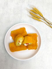 Risol Mayo &ndash; Crispy Indonesian Fried Roll with Mayonnaise, Smoked Beef and Boiled Egg