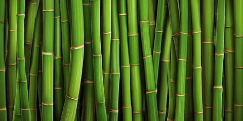 Fototapeta premium Dense Vertical Bamboo Forest Texture green stalks isolated on a transparent background