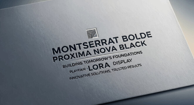 Business Card with Company Name and Logo.