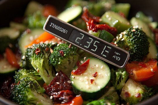 Close-up of a person&acirc;&euro;&trade;s hand placing a saliva sample into a high-tech glowing diagnostic device at home