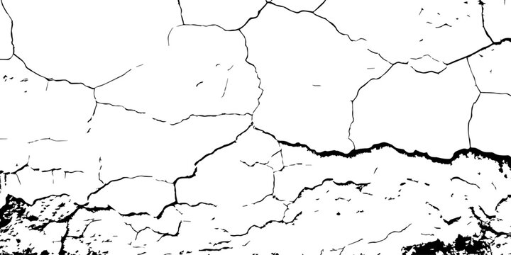 Abstract white concrete texture with broken lines and distressed shadowed bottom, urban decay inspired backdrop.