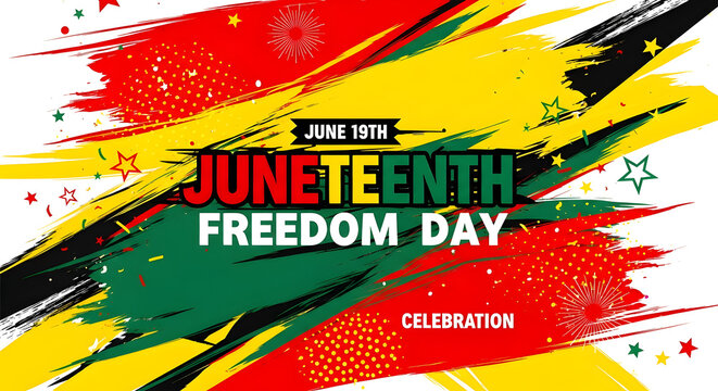 Happy juneteenth freedom day celebration june 19th commemoration