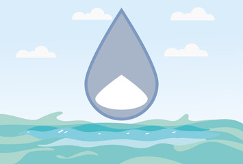 Big Drop Concept Illustration Vector Style © Vector Guru