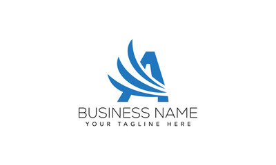 Obraz premium Modern Minimal A Letter Logo Vector Design Template