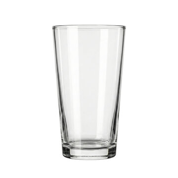 Empty clear glass pint for beer or water