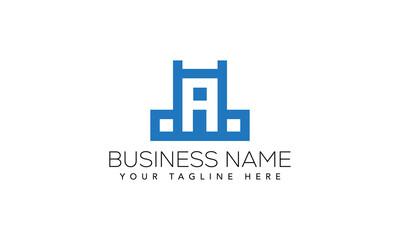 Obraz premium Modern Minimal A Letter Logo Vector Design Template